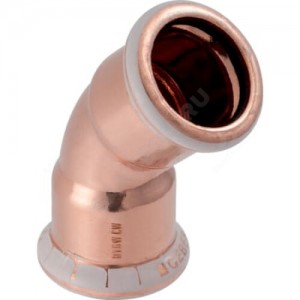 Отвод медь 45гр Дн 108 пресс Mapress Geberit 60613