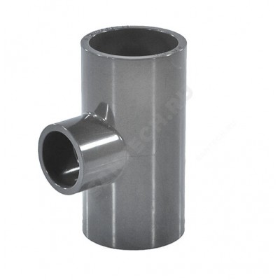 Тройник НПВХ под клеевое соед переходной Дн 75х32х90гр Ру10 Агригазполимер 206-008