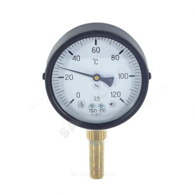Термометр биметаллический радиальный Дк100 L=160мм G1/2" 120С ТБП-Р ЗАВОД ТЕПЛОТЕХНИЧЕСКИХ ПРИБОРОВ