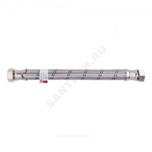 Подводка гибкая для воды нержавеющая оплетка ГИГАНТ 1" г-г L=0,4 м AQUALINE 4962