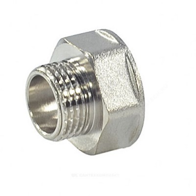 Переход латунь никель реборда Ду 25х15 (1"х1/2") ВР/НР