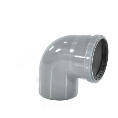 Отвод PP-H серая HT HTB Дн 90х87гр б/нап в/к Ostendorf 114140
