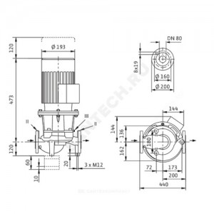 Насос ин-лайн с сухим ротором IL 100/145-1,1/4 PN16 3х400В/50 Гц Wilo 2786067