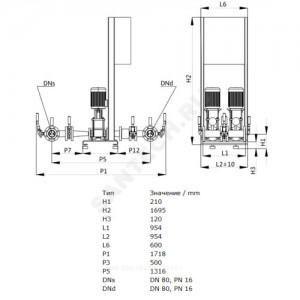 Установка пожаротушения CO-2 HELIX V 1003/SK-FFS-D-R Wilo 2898342