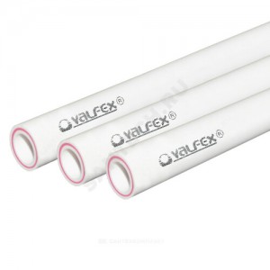 Труба PP-R белая арм стекловолокном Дн 110х18,3 Ру25 SDR6 Т<90С L=4м VALFEX 10106110