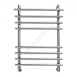 Полотенцесушитель водяной нерж сталь Лесенка Ду 25 (1") НР с полочкой 600х600мм 6П нижнее подключение в/к соединитель (1"х3/4") Мост-Люкс Элит-Металл В-19-13