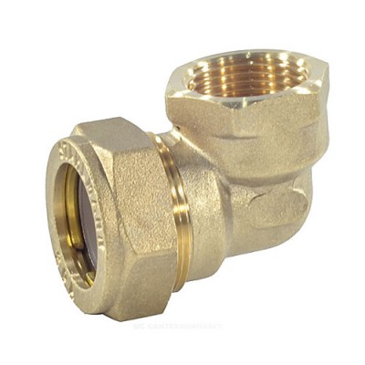 Угольник латунь 90гр Ду 20х3/4" обжим/ВР для нержавеющих труб STAHLMANN SEFL2003/4BEF