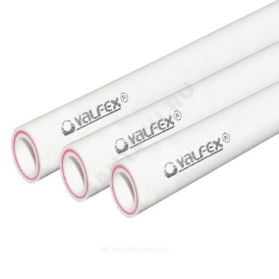 Труба PP-R белая арм стекловолокном Дн 50х6,9 Ру20 SDR7,4 Т<90С L=2м VALFEX 101050502