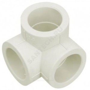 Тройник PP-R 2-двухплоскостной белый внутренняя пайка Дн 20 RTP (РосТурПласт) 28079