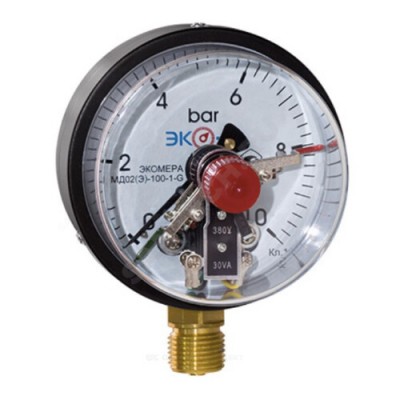Манометр электроконтактный МД 02(Э) радиальный Дк100мм 0-16 бар G1/2" ЭКОМЕРА