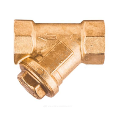 Фильтр сетчатый Y-образный латунь Ду 32 Ру30 G1 1/4" ВР R74A Giacomini R74AY106