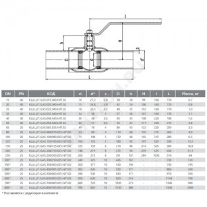Кран шаровой сталь газ КШ.Ц.П Ду 100 Ру25 п/привар LD КШ.Ц.П.GAS.100/080.025.Н/П.02