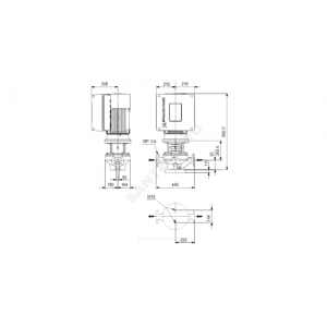 Насос ин-лайн с сухим ротором TPE 50-710/2-S A-F-A-BQQE 3х400В/50 Гц Grundfos 96397037