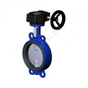 Затвор дисковый поворотный чугун VPI4449-08EP Ду 100 Ру16 межфл с редуктором диск нерж манжета EPDM Tecofi VPI4449-08EP0100