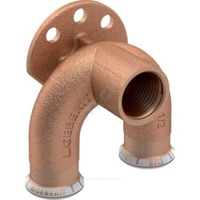 Водорозетка бронза проходная 90гр Дн 18х1/2" пресс/ВР Mapress L=52мм Geberit 63463