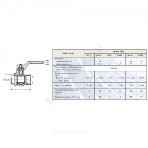 Кран шаровой латунь 11б27п5 Ду 50 Ру16 ВР полнопроходной рычаг Цветлит ZW10126