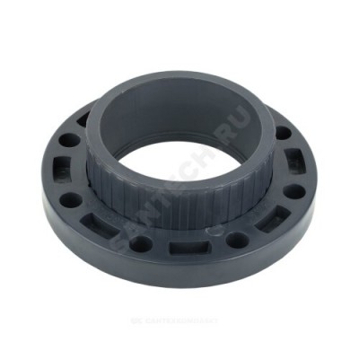 Фланец ПВХ серый под клеевое соед Дн 140 Ру10 напорный Aquaviva