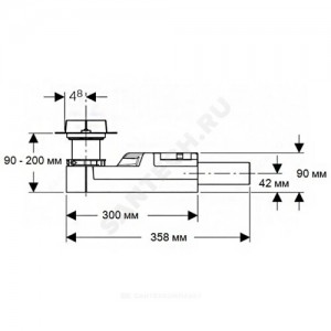 Монтажный комплект для дренажных каналов Ду 40 H=65-90мм Geberit 154.152.00.1