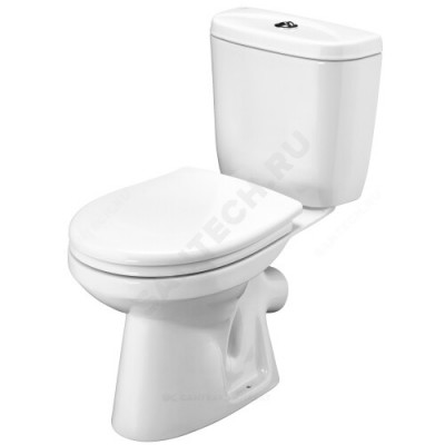 Унитаз-компакт Анимо белый нижний подвод косой выпуск 2/реж дюропласт микролифт Santek 1.WH30.2.137
