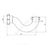 Сифон для поддона трубный 1 1/2"x40 без выпуска Орио А-4177