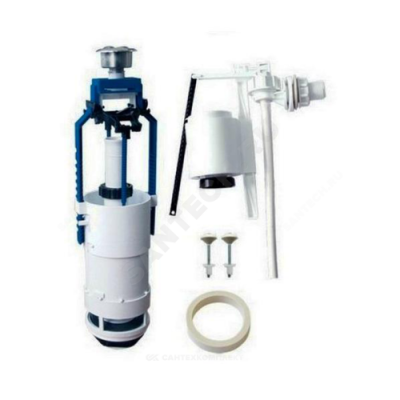 Арматура для бачка сливная/наливная боковое подключение кнопка хром 1/реж универсал Уклад АБ 68.56.14.3