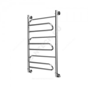 Полотенцесушитель водяной нерж сталь Лесенка Ду 25 (1") НР 400х800мм нижнее подключение в/к соединитель (1"х3/4") Ручей Элит-Металл В-20-05