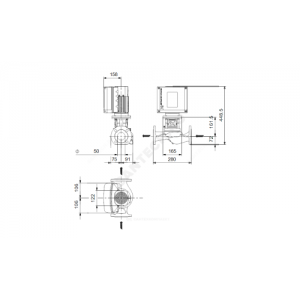 Насос ин-лайн с сухим ротором TPE3 50-120-S A-F-A-BQQE 1х200-240В/50 Гц Grundfos 99272257