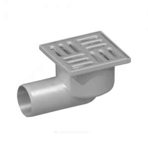 Трап нерегулируемый с "сухим" затвором Дн 50 с пластиковой решёткой 100х100мм вертикальный выпуск RTP (РосТурПласт) 15179