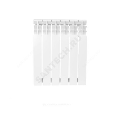 Радиатор алюминиевый AL 500/96 10 секций Qну=1280 Вт RAL 9016 (белый) Benarmo